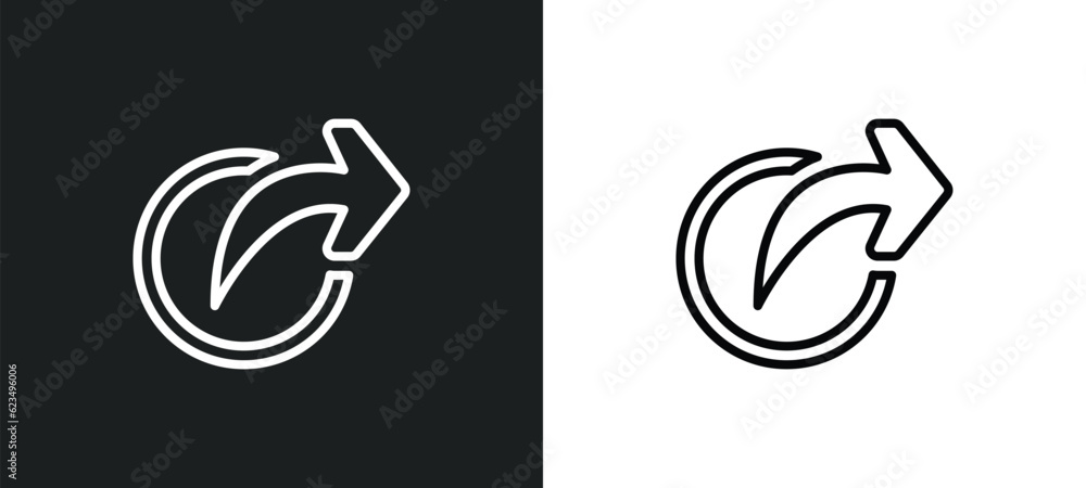 Poster share icon isolated in white and black colors. share outline vector icon from user interface collect