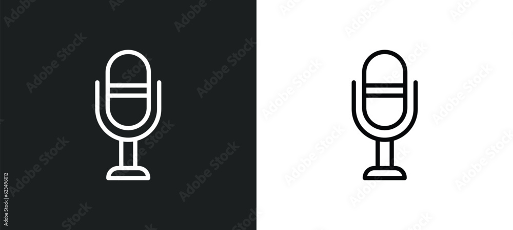 Poster voice recorder icon isolated in white and black colors. voice recorder outline vector icon from user