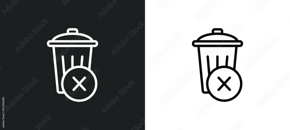Poster remove icon isolated in white and black colors. remove outline vector icon from user interface colle