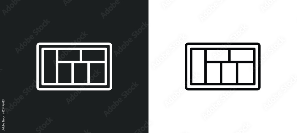 Poster layout icon isolated in white and black colors. layout outline vector icon from user interface colle