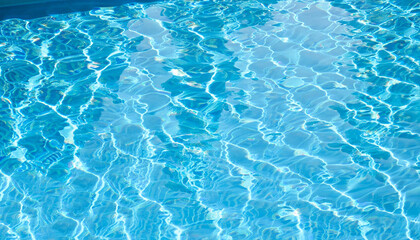 water in swimming pool rippled water detail background