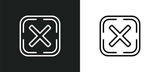 cancel icon isolated in white and black colors. cancel outline vector icon from user interface collection for web, mobile apps and ui.