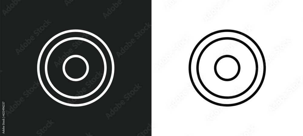 Poster radio button icon isolated in white and black colors. radio button outline vector icon from user int