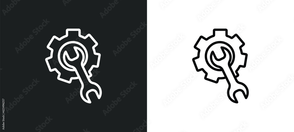 Poster work tools icon isolated in white and black colors. work tools outline vector icon from user interfa
