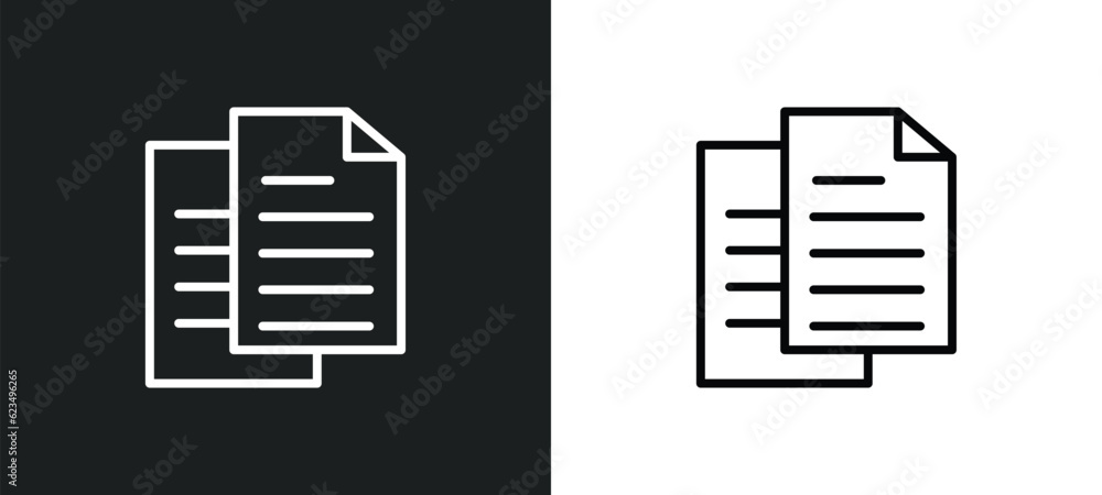 Poster paper work icon isolated in white and black colors. paper work outline vector icon from user interfa