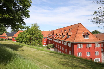 Fototapeta na wymiar Barracks of the Kastellet fortress in Copenhagen