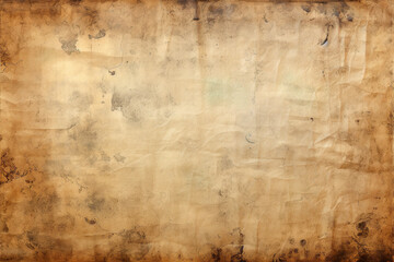Old parchment crumbled brown paper texture