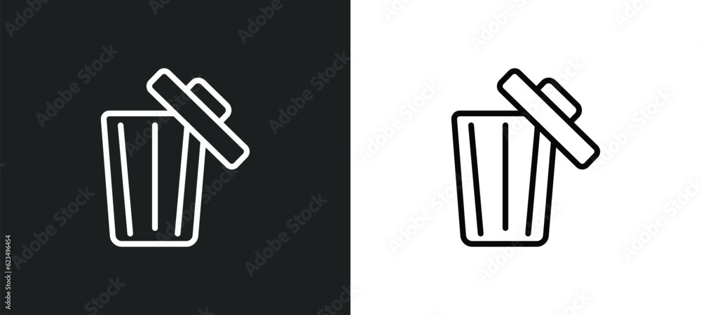 Poster rubbish icon isolated in white and black colors. rubbish outline vector icon from user interface col
