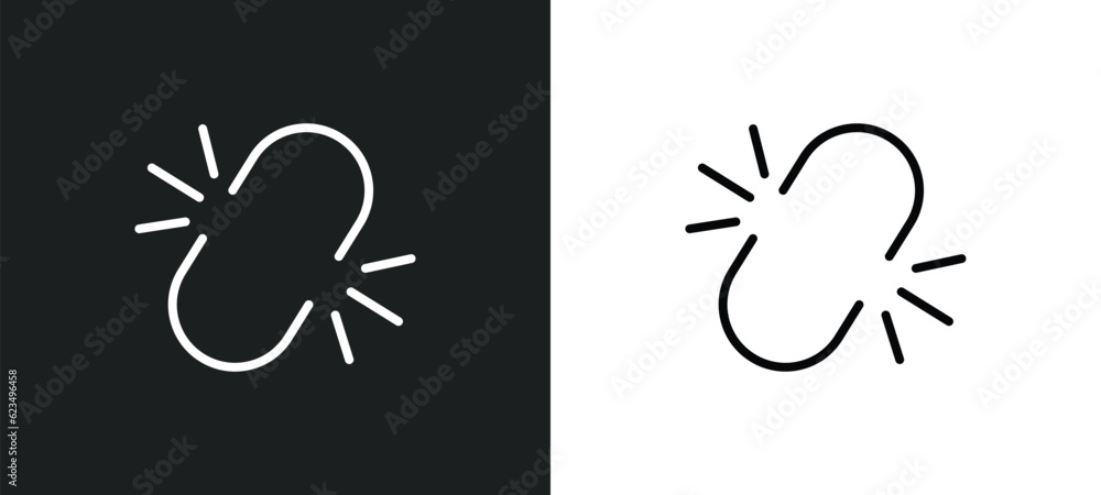 Poster unlink icon isolated in white and black colors. unlink outline vector icon from user interface colle