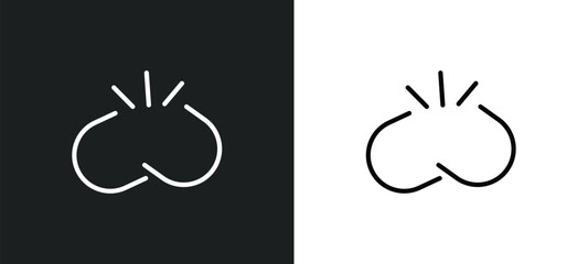 disconnected chains icon isolated in white and black colors. disconnected chains outline vector icon from user interface collection for web, mobile apps and ui.