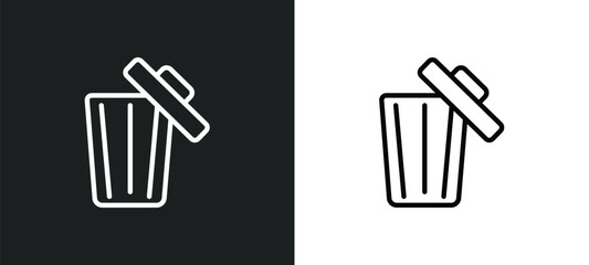 rubbish icon isolated in white and black colors. rubbish outline vector icon from user interface collection for web, mobile apps and ui.