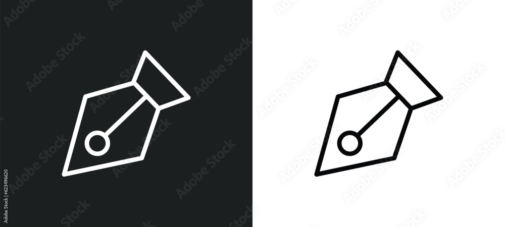 Poster delete anchor point icon isolated in white and black colors. delete anchor point outline vector icon