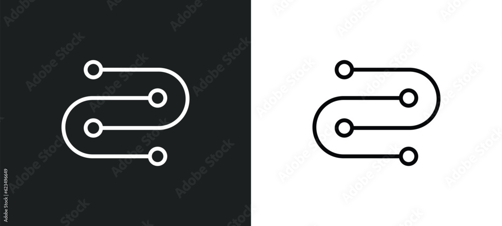 Poster wiring icon isolated in white and black colors. wiring outline vector icon from user interface colle