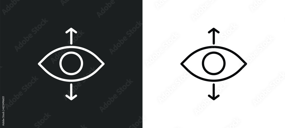 Aufkleber perspectives icon isolated in white and black colors. perspectives outline vector icon from user int