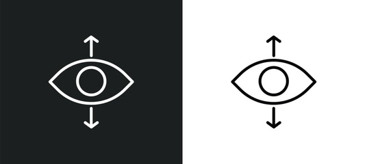 perspectives icon isolated in white and black colors. perspectives outline vector icon from user interface collection for web, mobile apps and ui.