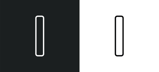 vertical bar icon isolated in white and black colors. vertical bar outline vector icon from user interface collection for web, mobile apps and ui.