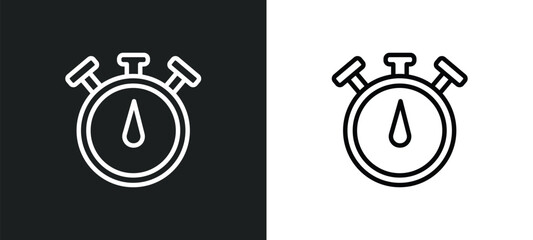 stopwatches icon isolated in white and black colors. stopwatches outline vector icon from user interface collection for web, mobile apps and ui.