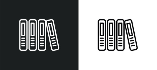 office folders icon isolated in white and black colors. office folders outline vector icon from user interface collection for web, mobile apps and ui.