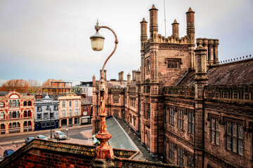 Old town train station, medievil market town