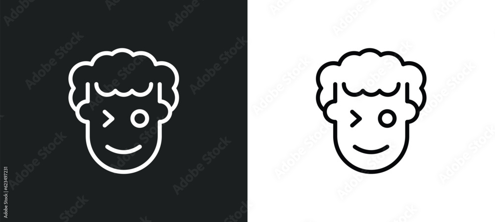 Poster smiles icon isolated in white and black colors. smiles outline vector icon from user interface colle