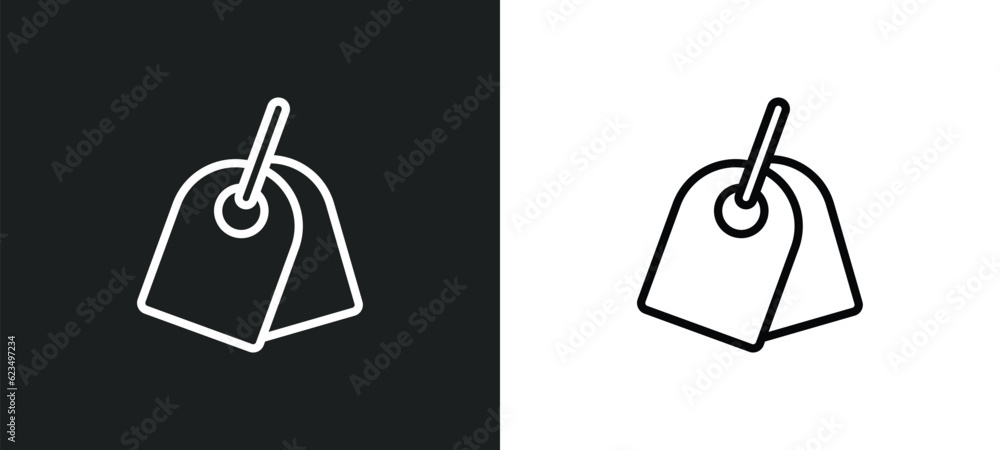 Poster labels icon isolated in white and black colors. labels outline vector icon from user interface colle