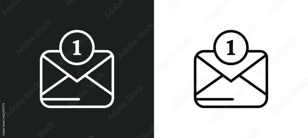 Poster new message icon isolated in white and black colors. new message outline vector icon from user inter