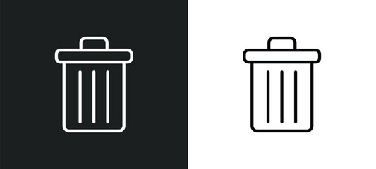 delete button icon isolated in white and black colors. delete button outline vector icon from user interface collection for web, mobile apps and ui.