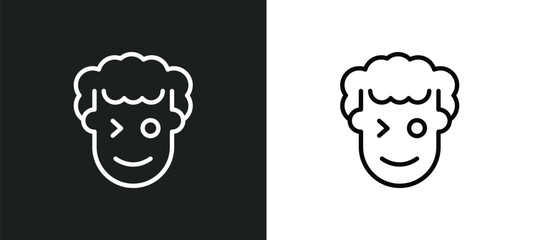smiles icon isolated in white and black colors. smiles outline vector icon from user interface collection for web, mobile apps and ui.