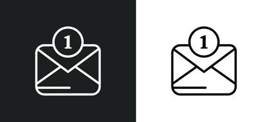 new message icon isolated in white and black colors. new message outline vector icon from user interface collection for web, mobile apps and ui.