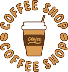 coffee cup icon stamp vector