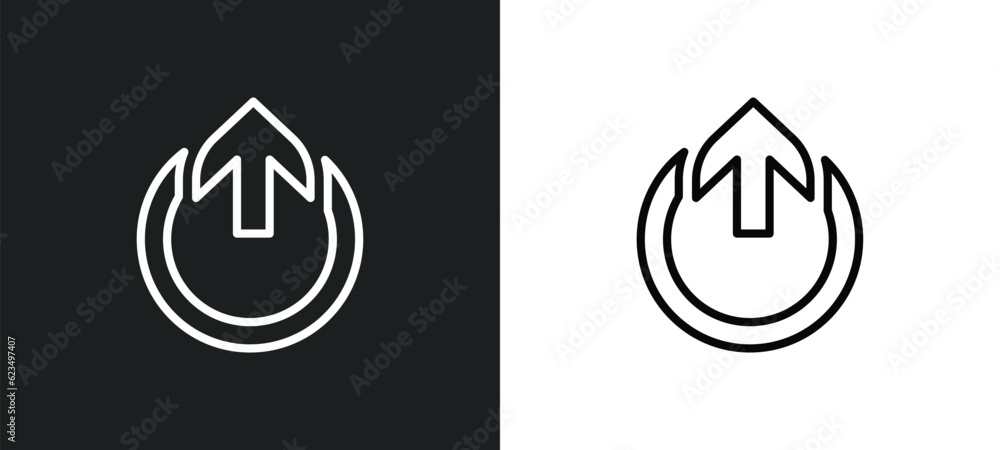 Poster external icon isolated in white and black colors. external outline vector icon from user interface c