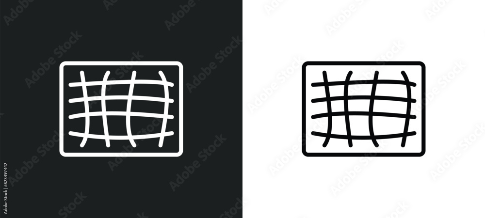 Poster mesh icon isolated in white and black colors. mesh outline vector icon from user interface collection for web, mobile apps and ui.