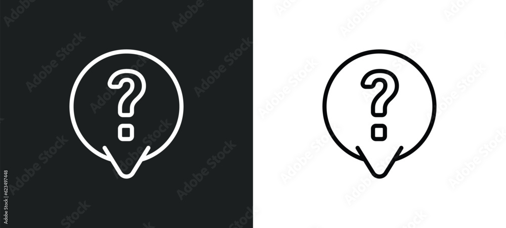 Poster answer icon isolated in white and black colors. answer outline vector icon from user interface colle