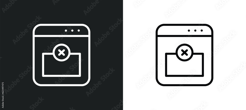 Poster remove right frame icon isolated in white and black colors. remove right frame outline vector icon f