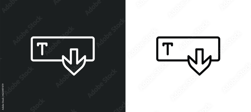 Poster text out icon isolated in white and black colors. text out outline vector icon from user interface c