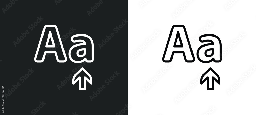 Poster letter size icon isolated in white and black colors. letter size outline vector icon from user inter