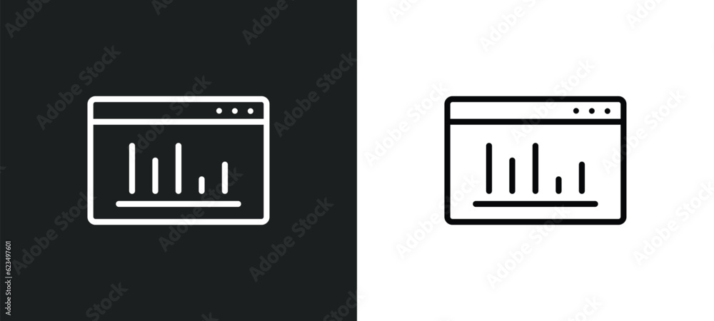 Poster window graphic icon isolated in white and black colors. window graphic outline vector icon from user