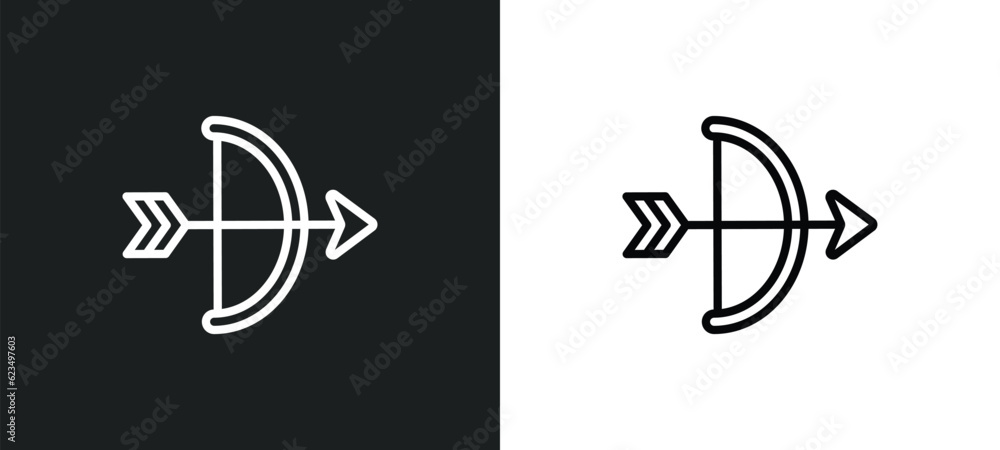Aufkleber archer icon isolated in white and black colors. archer outline vector icon from user interface colle