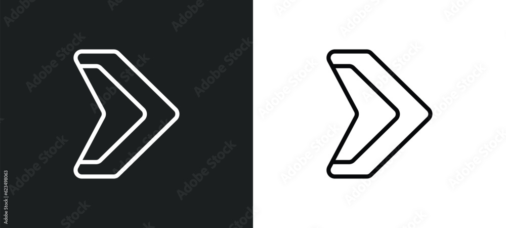 Poster arrowheads icon isolated in white and black colors. arrowheads outline vector icon from user interfa
