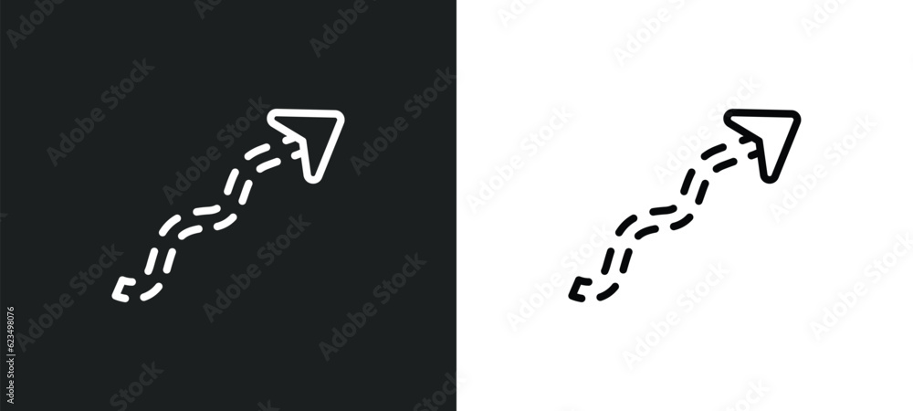Poster scribble broken line icon isolated in white and black colors. scribble broken line outline vector ic