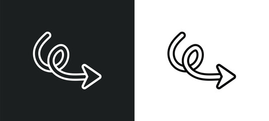 sketch loop arrow icon isolated in white and black colors. sketch loop arrow outline vector icon from user interface collection for web, mobile apps and ui.