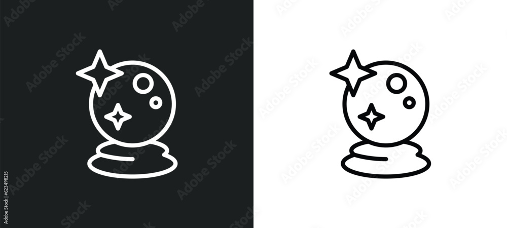 Aufkleber psychic icon isolated in white and black colors. psychic outline vector icon from user interface col