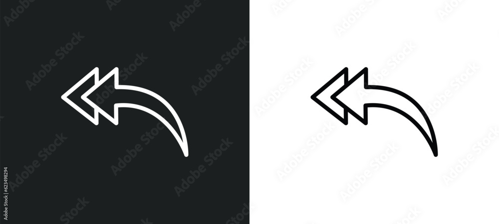 Poster turn left only icon isolated in white and black colors. turn left only outline vector icon from user