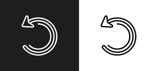 back up icon isolated in white and black colors. back up outline vector icon from user interface collection for web, mobile apps and ui.