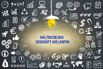 Halten Sie das Geschäft am laufen