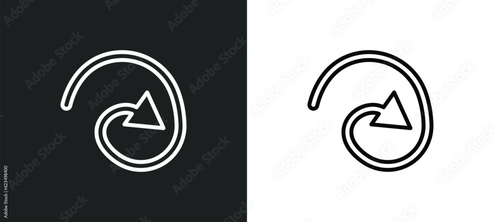 Poster curve line icon isolated in white and black colors. curve line outline vector icon from user interfa