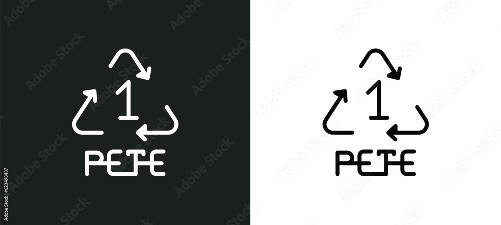 Poster 1 pete icon isolated in white and black colors. 1 pete outline vector icon from user interface colle
