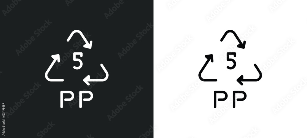 Poster 5 pp icon isolated in white and black colors. 5 pp outline vector icon from user interface collectio