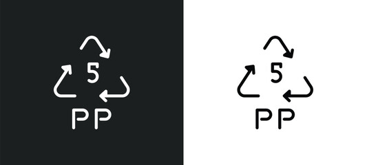 5 pp icon isolated in white and black colors. 5 pp outline vector icon from user interface collection for web, mobile apps and ui.