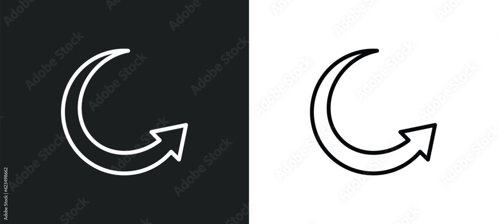 Aufkleber circular arrow icon isolated in white and black colors. circular arrow outline vector icon from user